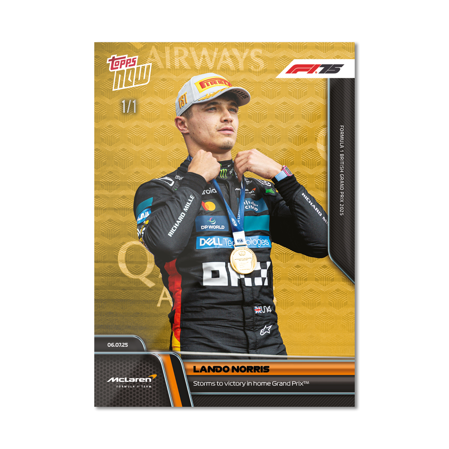 Lando Norris - 2025 Formula 1 Topps NOW - Card 50 - PR: 4282 - Image 3