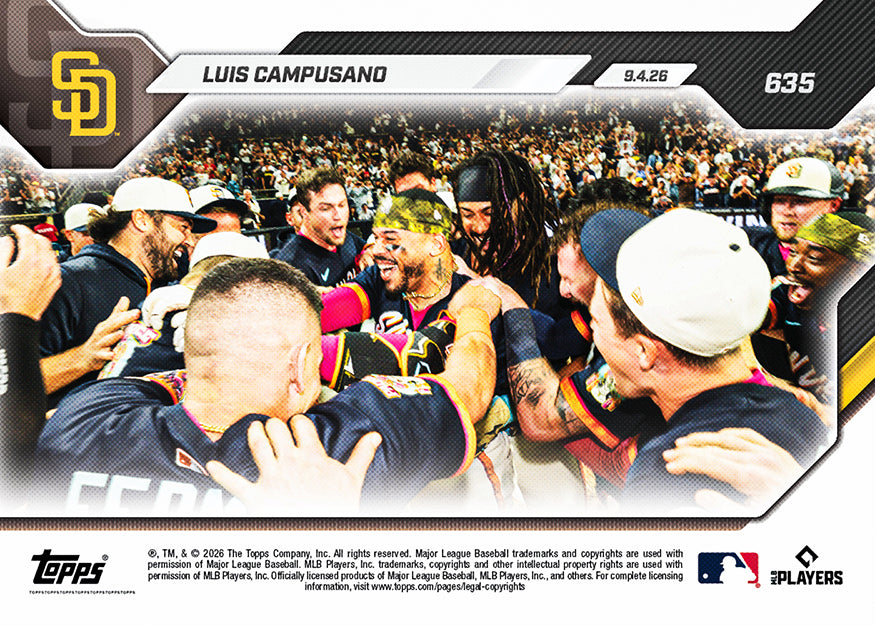 Luis Campusano - 2026 MLB Topps NOW - Card 635 - Image 2