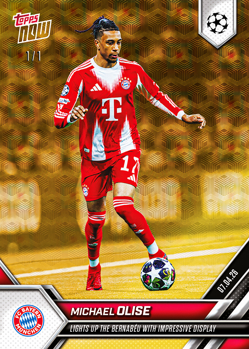 Michael Olise - 2025-26 UCL Topps NOW - Card 118 - PR: 1414 - Image 2