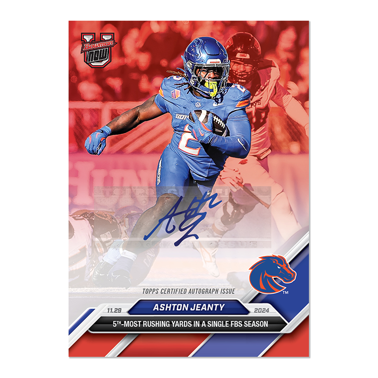 Autograph # to 49 or Lower - Ashton Jeanty - 2024 Bowman U Now Card 50 - Image 6