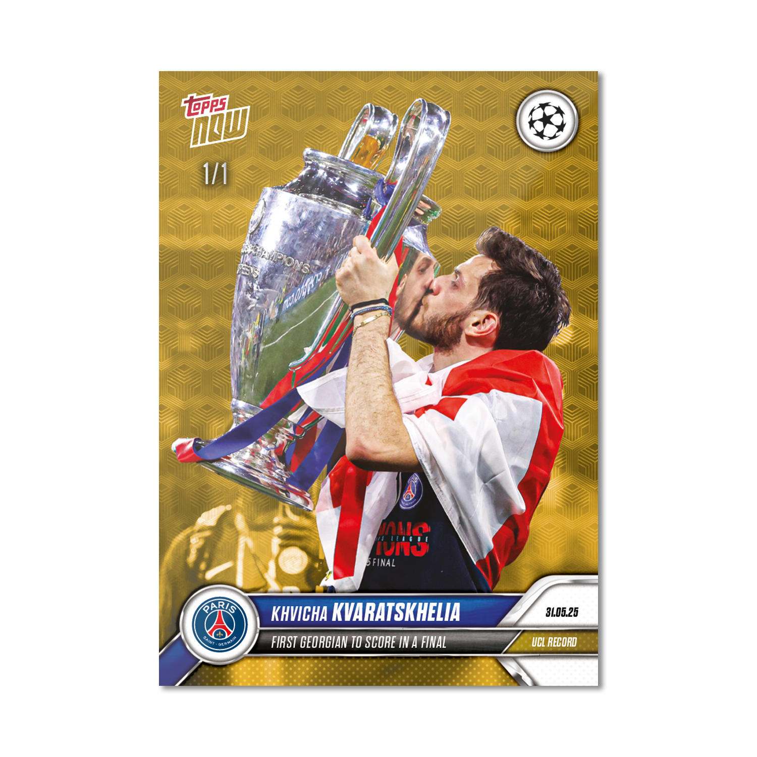 Khvicha Kvaratskhelia - 2024-25 UCL Topps NOW - Card 163 - LOOK FOR AUTO-RELIC - PR: 1971 - Image 4