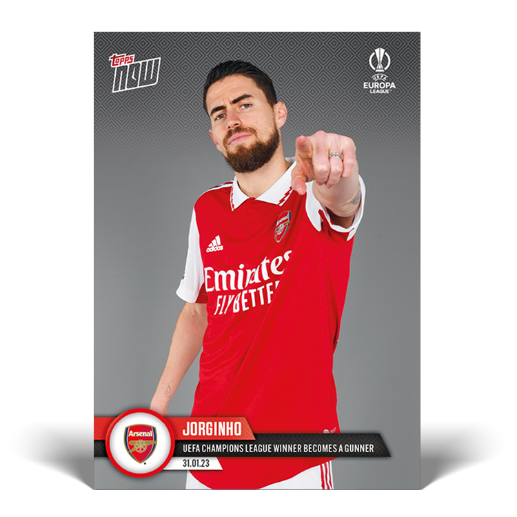 UEFA Champions League winner becomes a Gunner - EL TOPPS NOW Card #24 - PR: 216
