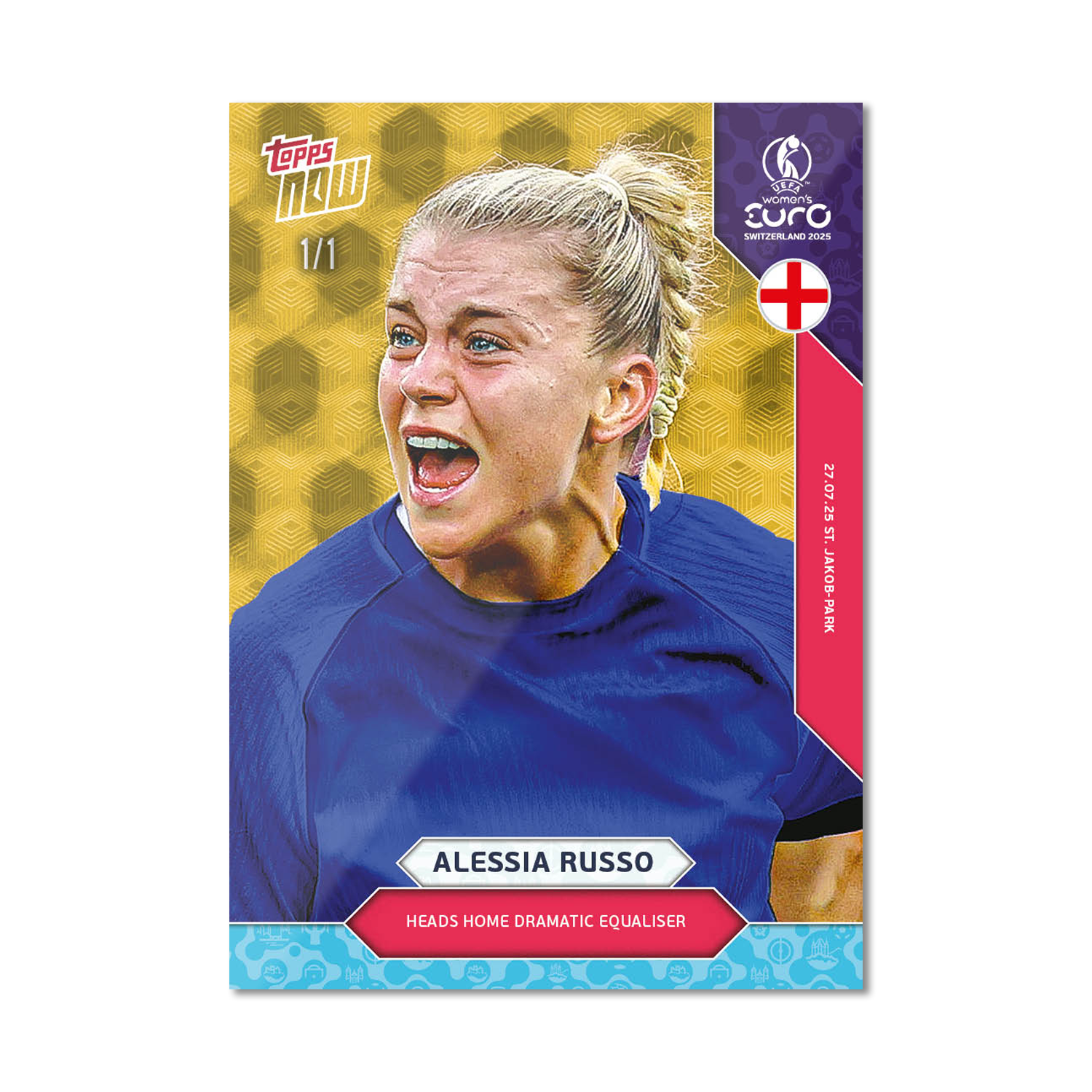 Alessia Russo - UEFA Women’s EURO 2025™ Topps NOW - Card 29 - LOOK FOR AUTO-RELICS - PR: 800 - Image 4