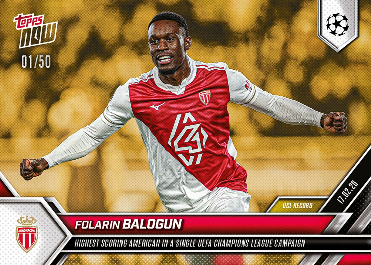 Folarin Balogun - 2025-26 UCL Topps NOW - Card 87 - PR: 213 - Image 6