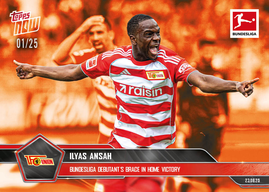Ilyas Ansah - 2025-26 Bundesliga Topps NOW - Card 8 - PR: 125 - Image 5