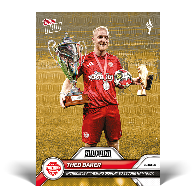 Theo Baker - 2025 Sidemen Charity Match Topps NOW Card 13 - PR: 67 - Image 2