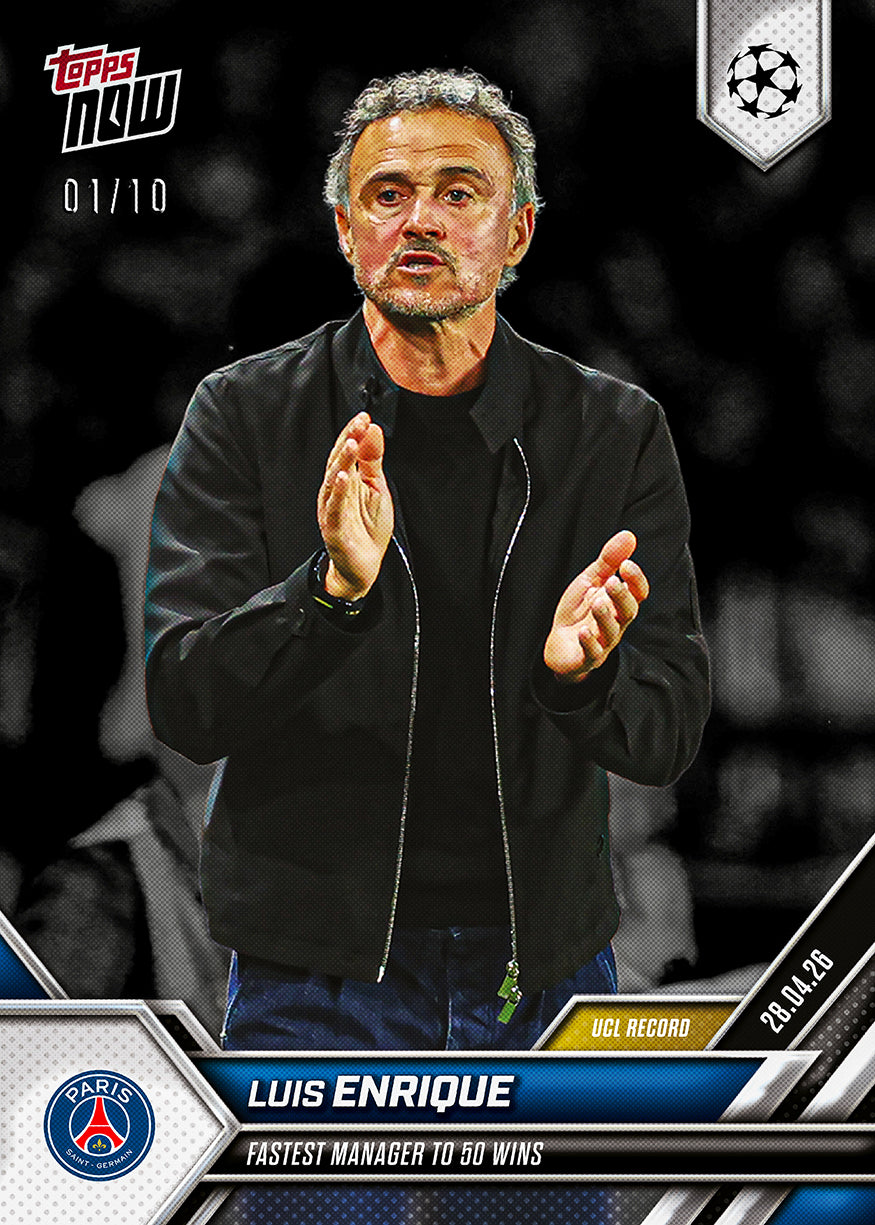 Luis Enrique - 2025-26 UCL Topps NOW - Card 126 - PR: 447 - Image 4