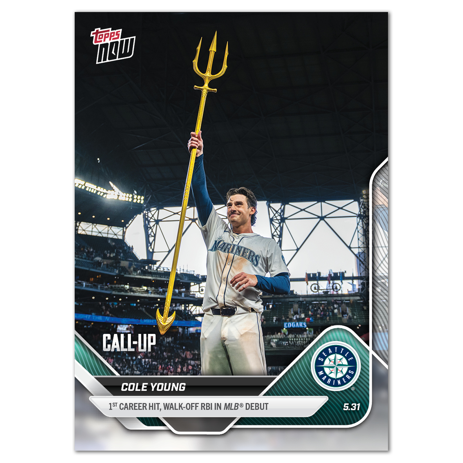 Cole Young - 2025 MLB Topps NOW - Card 243 - PR: 3543 - Image 2