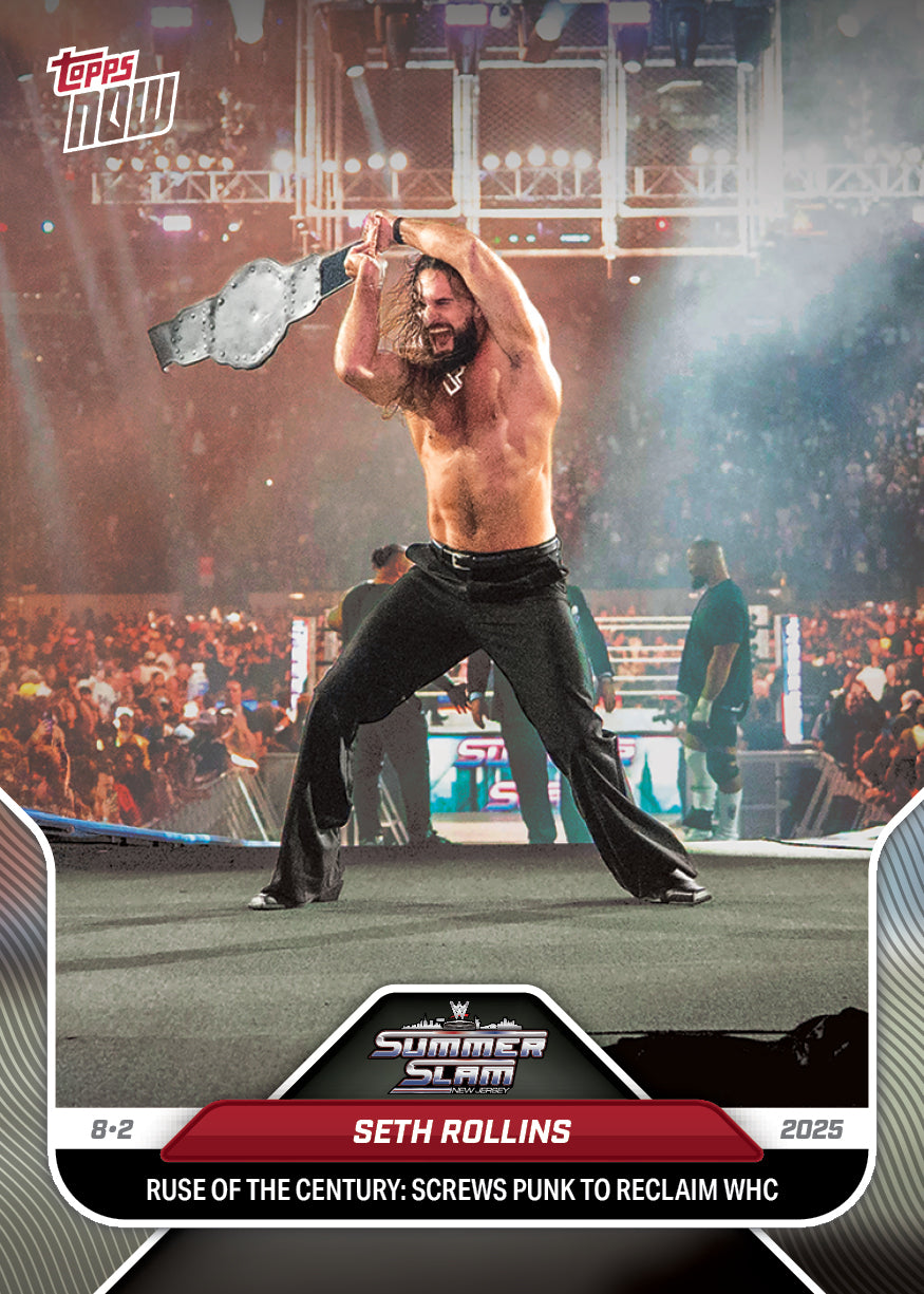 Seth Rollins - 2025 WWE Topps NOW - Card 84 - LOOK FOR AUTOS - PR: 5138 - Image 3
