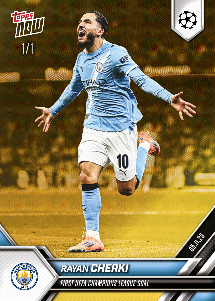 Rayan Cherki - 2025-26 UCL Topps NOW - Card 48 - PR: 486 - Image 2