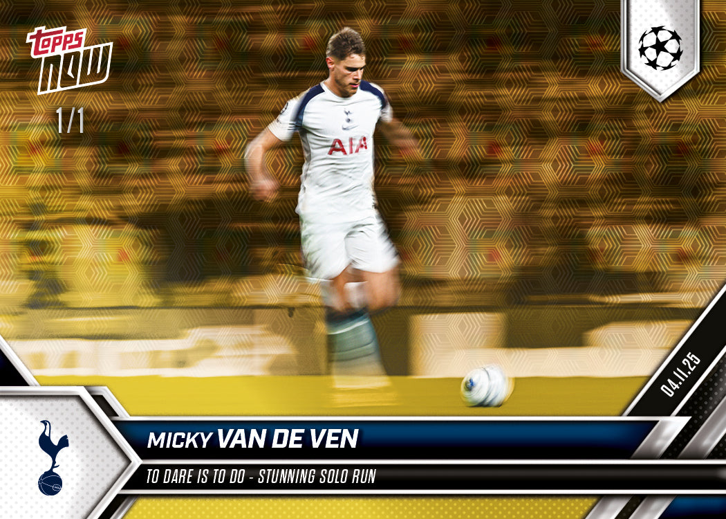 Micky van de Ven - 2025-26 UCL Topps NOW - Card 42 - PR: 1581 - Image 2