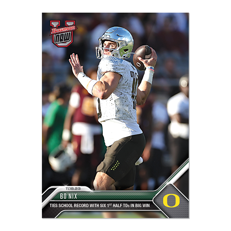 Bo Nix - 2023 Bowman U NOW Football Card 28 - PR: 1246