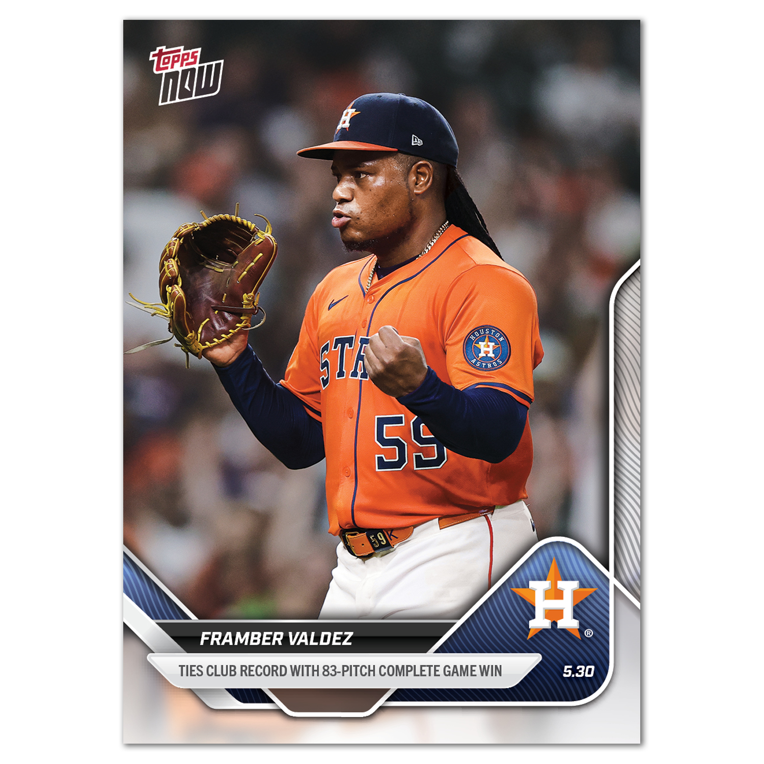 Framber Valdez - 2025 MLB Topps NOW - Card 235 - PR: 477