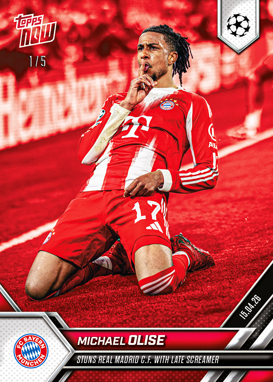 Michael Olise - 2025-26 UCL Topps NOW - Card 125 - PR: 2784 - Image 3