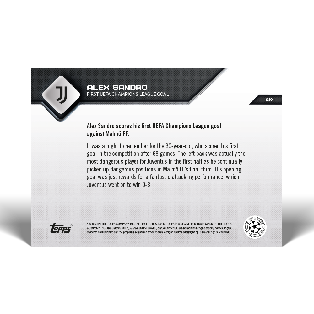 First UEFA Champions League Goal - UCL TOPPS NOW Card #19 - PR: 206 - Image 2