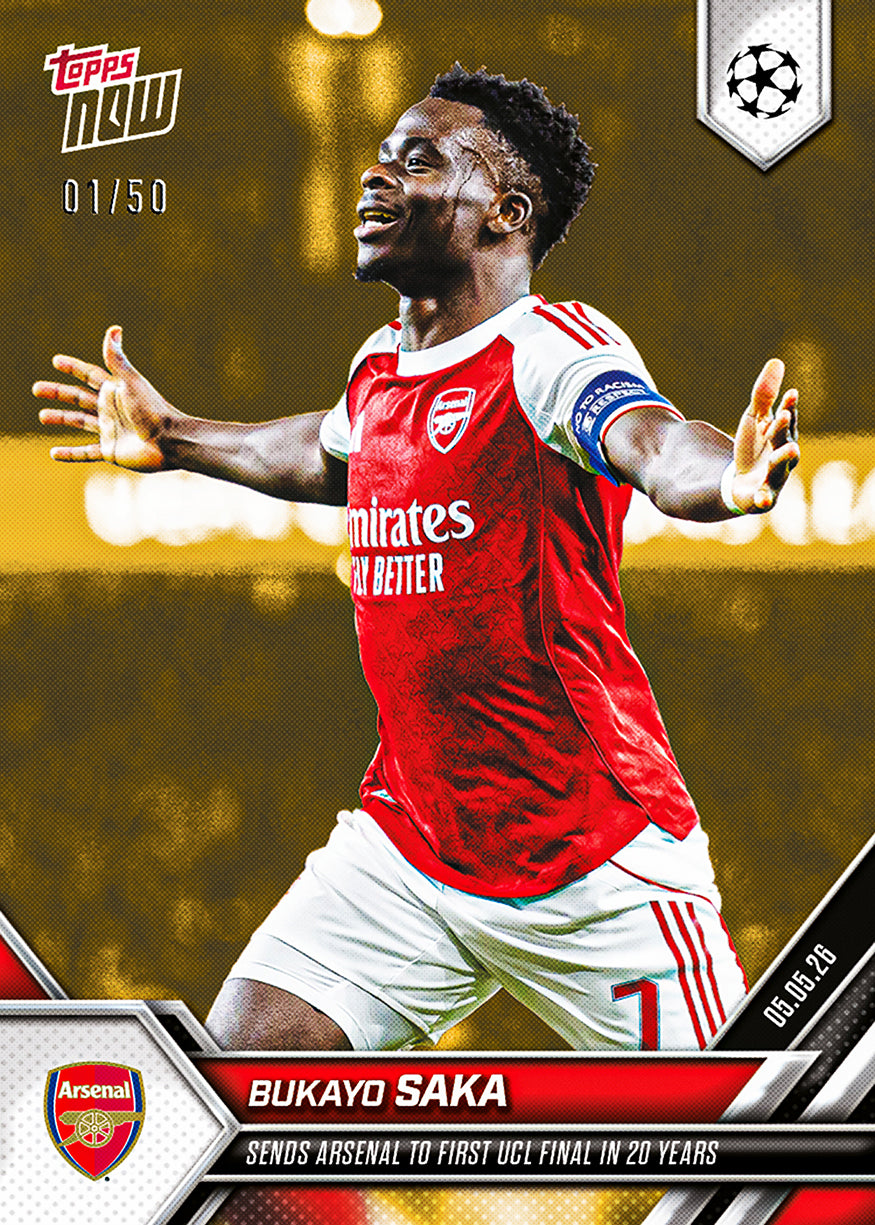 Bukayo Saka - 2025-26 UCL Topps NOW - Card 132 - PR: 3744 - Image 7