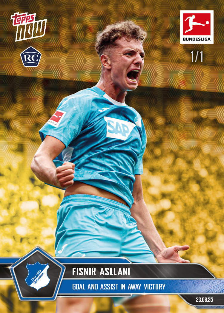 Fisnik Asllani - 2025-26 Bundesliga Topps NOW - Card 10 - PR: 348 - Image 2
