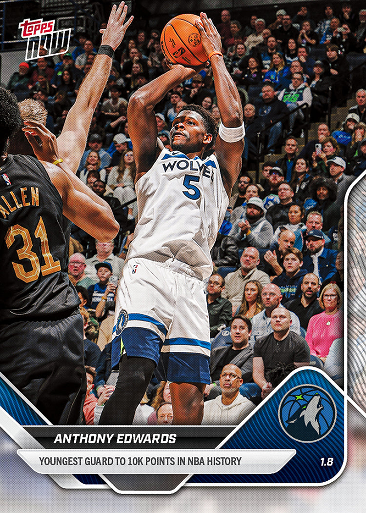 Anthony Edwards - 2025-26 NBA Topps NOW - Card 121 - PR: 2164