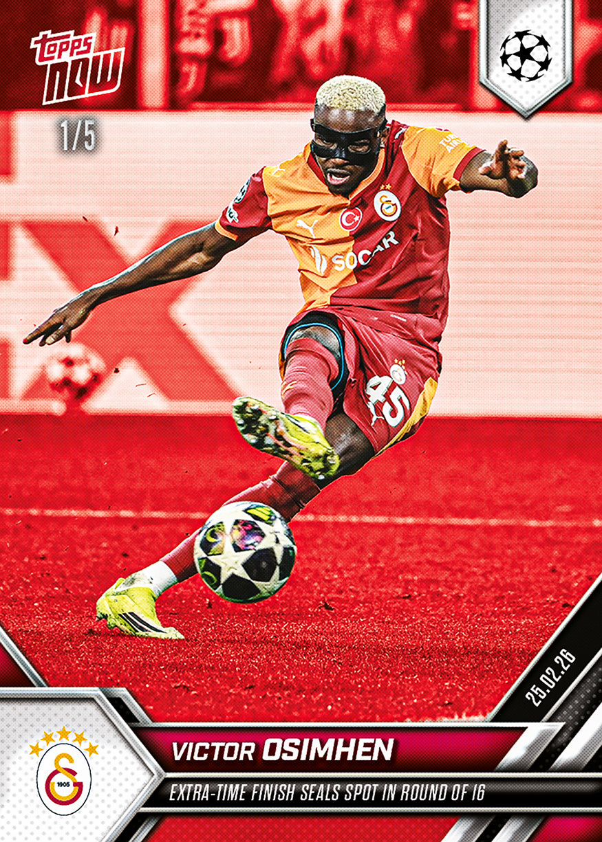 Victor Osimhen - 2025-26 UCL Topps NOW - Card 99 - PR: 1203 - Image 3
