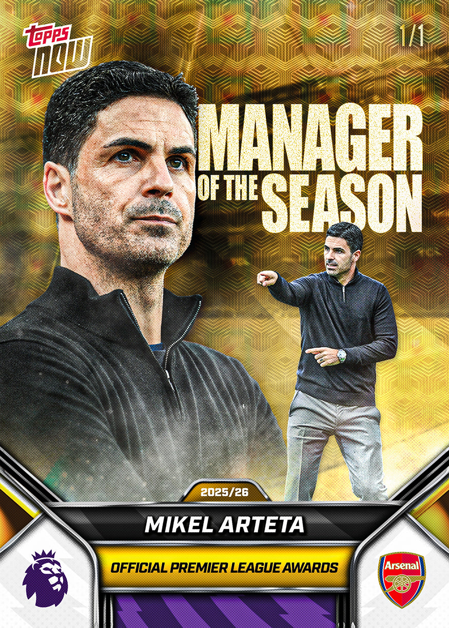 Mikel Arteta - 2025-26 Premier League Topps NOW - Card 211 - PR: 1397 - Image 3