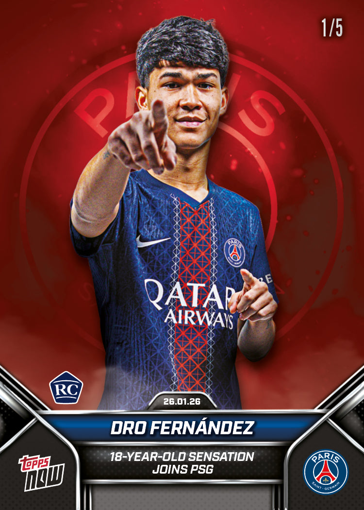 Dro - 2026 Paris Saint-Germain Topps NOW - Card 1 - PR: 3953 - Image 4