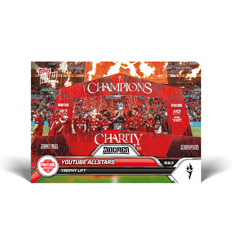 YouTube All Stars - 2025 Sidemen Charity Match Topps NOW Card 17 - PR: 192