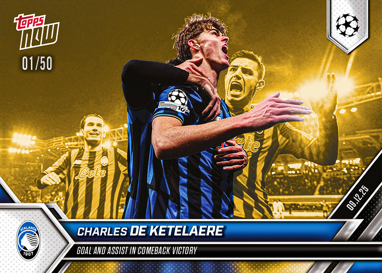 Charles De Ketelaere - 2025-26 UCL Topps NOW - Card 67 - PR: 154 - Image 6