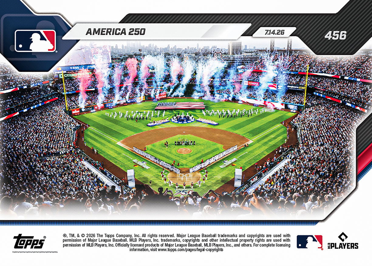 America 250 - 2026 MLB Topps NOW - Card 456 - PR: 3808 - Image 2