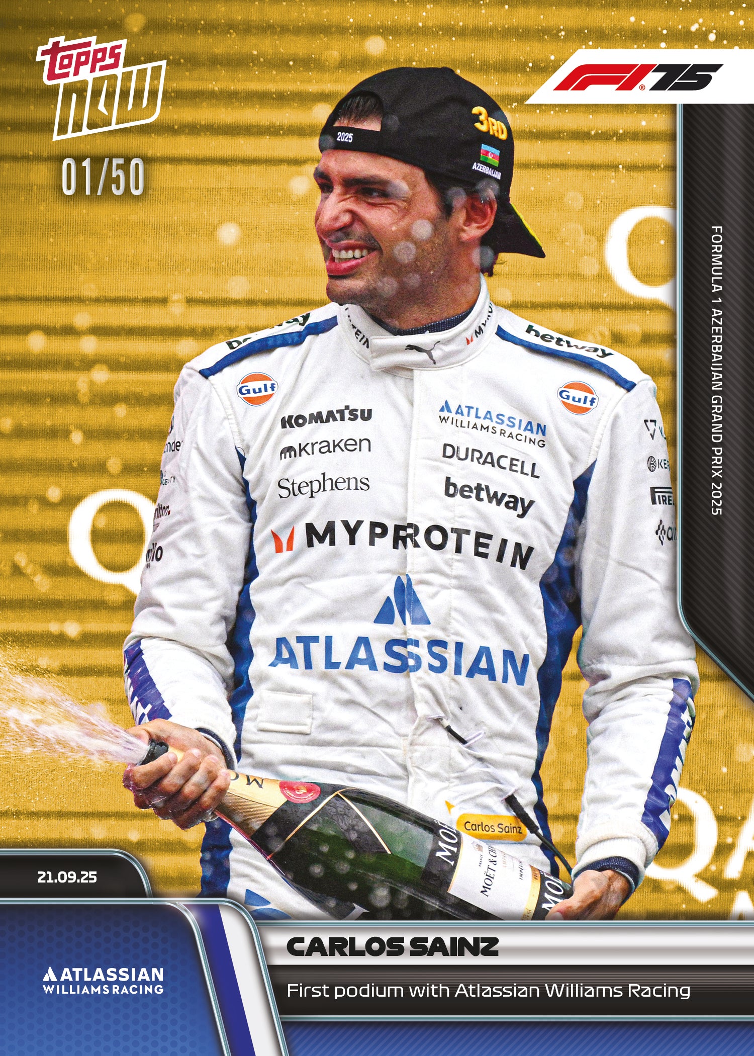 Carlos Sainz - 2025 Formula 1 Topps NOW - Card 64 - PR: 2896 - Image 6