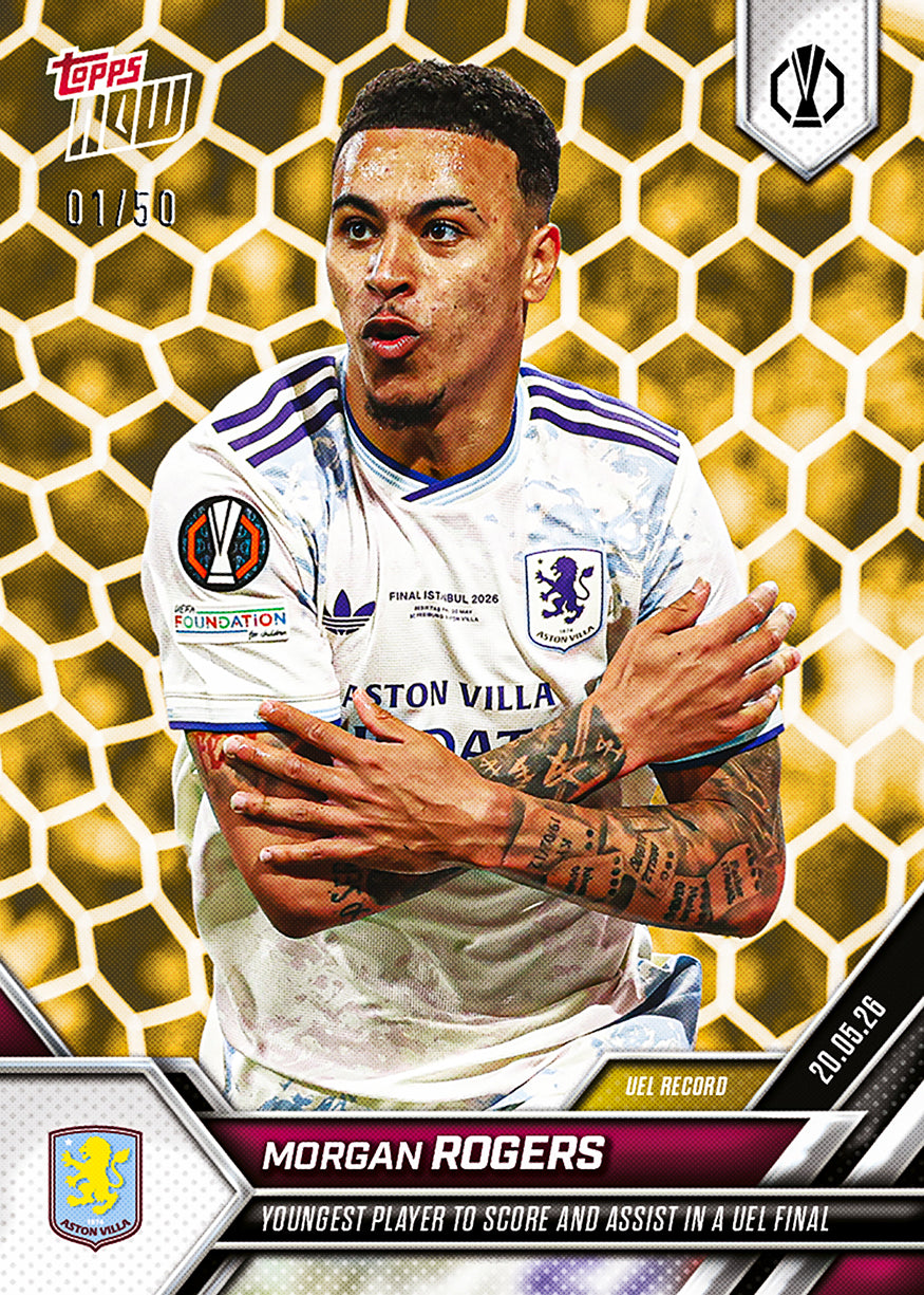 Morgan Rogers - 2025-26 UEL Topps NOW - Card 35 - PR: 1294 - Image 8
