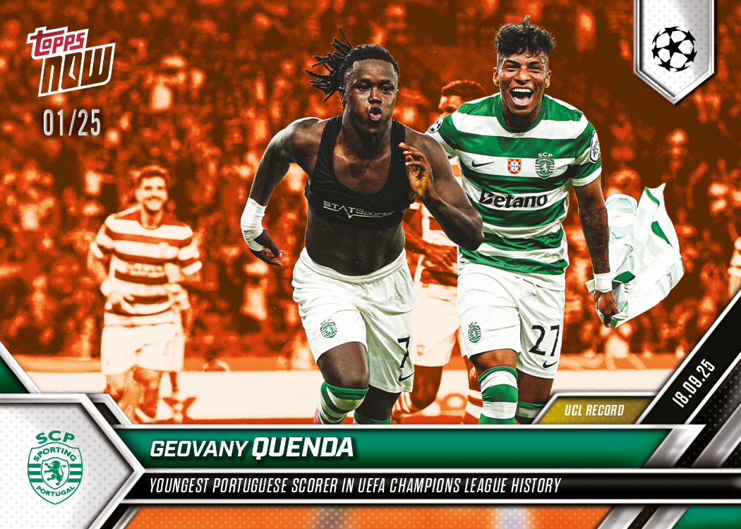 Geovany Quenda - 2025-26 UCL Topps NOW - Card 23 - PR: 473 - Image 5