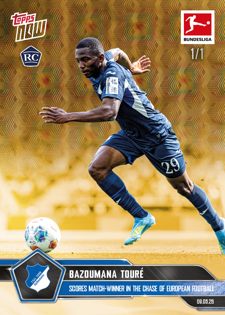 Bazoumana Touré - 2025-26 Bundesliga Topps NOW - Card 189 - PR: 359 - Image 2