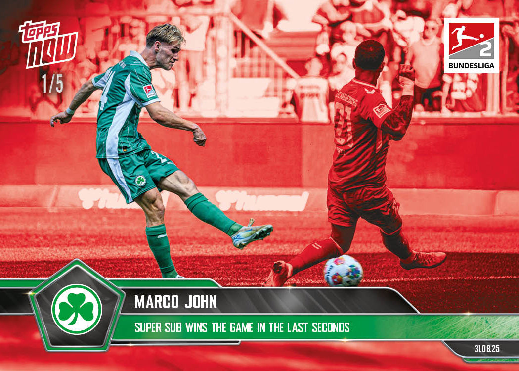 Marco John - 2025-26 Bundesliga Topps NOW - Card 16 - PR: 91 - Image 3