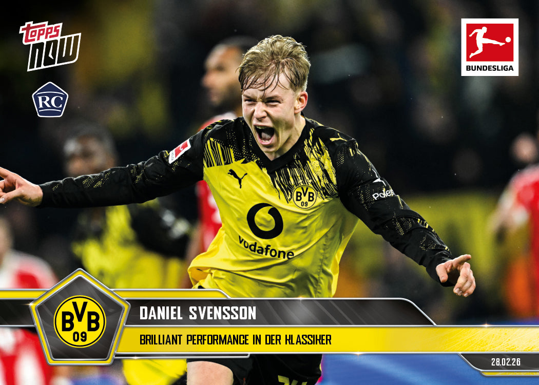 Daniel Svensson - 2025-26 Bundesliga Topps NOW - Card 136 - PR: 461