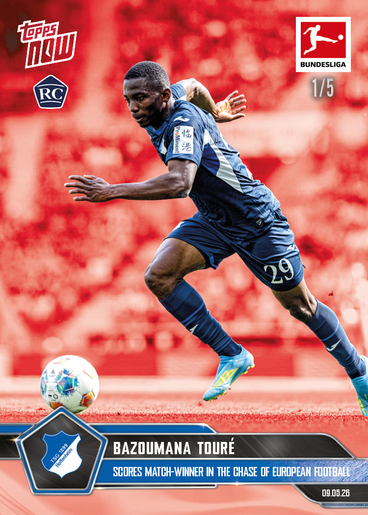 Bazoumana Touré - 2025-26 Bundesliga Topps NOW - Card 189 - PR: 359 - Image 3