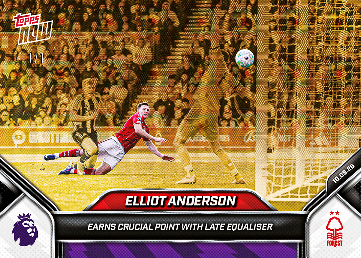 Elliot Anderson - 2025-26 Premier League Topps NOW - Card 192 - PR: 255 - Image 2