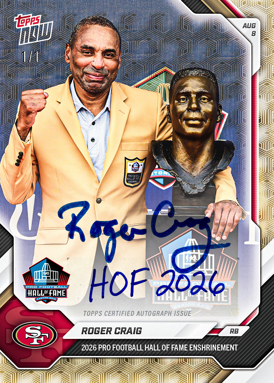 Alternative view of Roger Craig - 2026 NFL Topps NOW - Card OS02 - PR: 1617