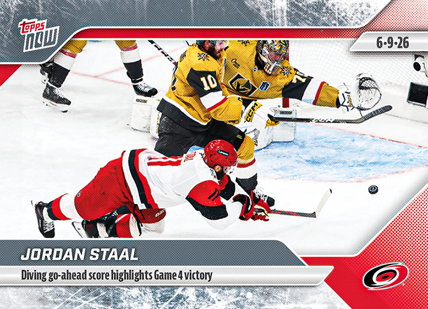 Jordan Staal - 2025-26 NHL Topps NOW - Sticker # 196 Pack - PR: 615