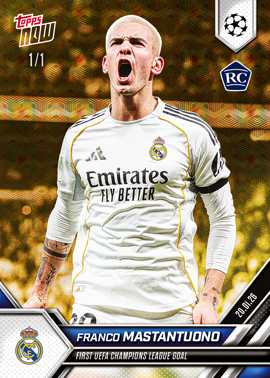 Franco Mastantuono - 2025-26 UCL Topps NOW - Card 72 - PR: 3531 - Image 3