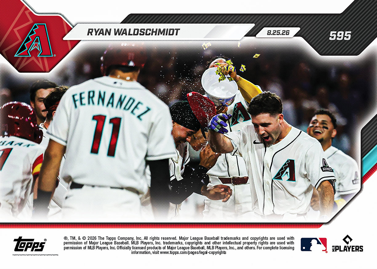 Ryan Waldschmidt - 2026 MLB Topps NOW - Card 595 - PR: 1222 - Image 2
