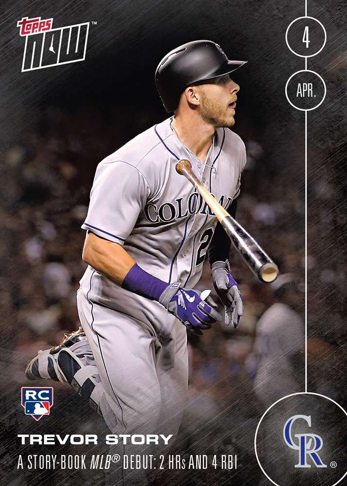 Trevor Story (RC) - 4/4/16 TOPPS NOW Card 4 - Print Run: 981