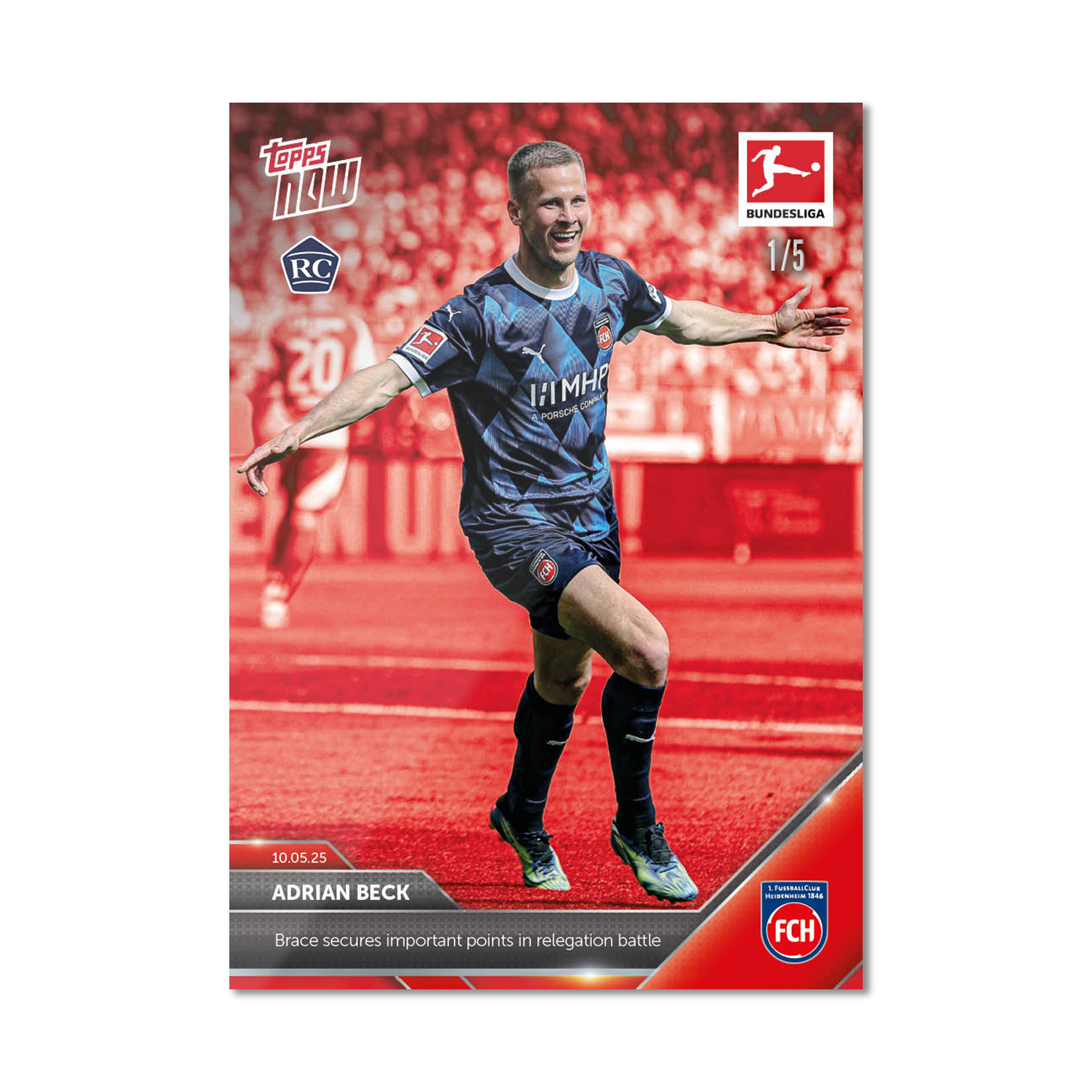 Adrian Beck - 2024-25 Bundesliga Topps NOW - Card 183 - PR: 68 - Image 3