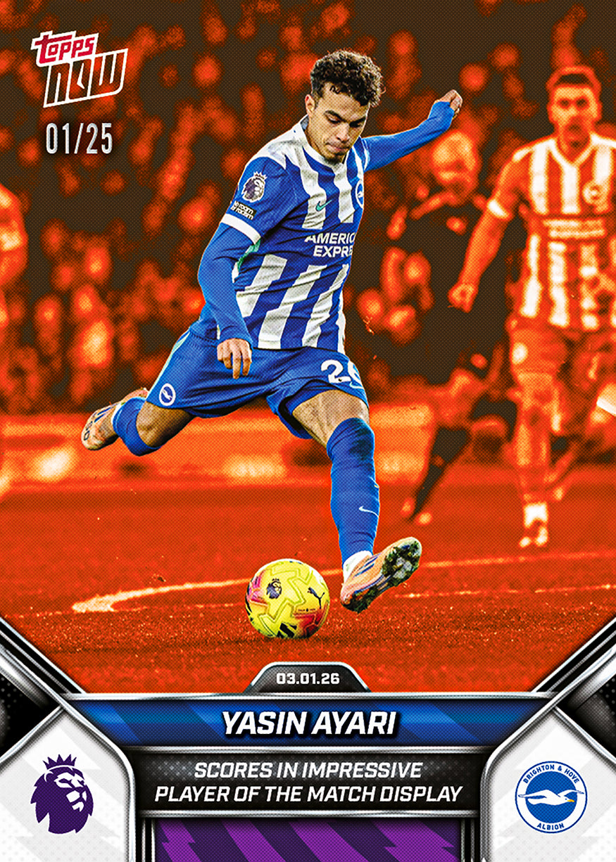 Yasin Ayari - 2025-26 Premier League Topps NOW - Card 98 - PR: 194 - Image 5