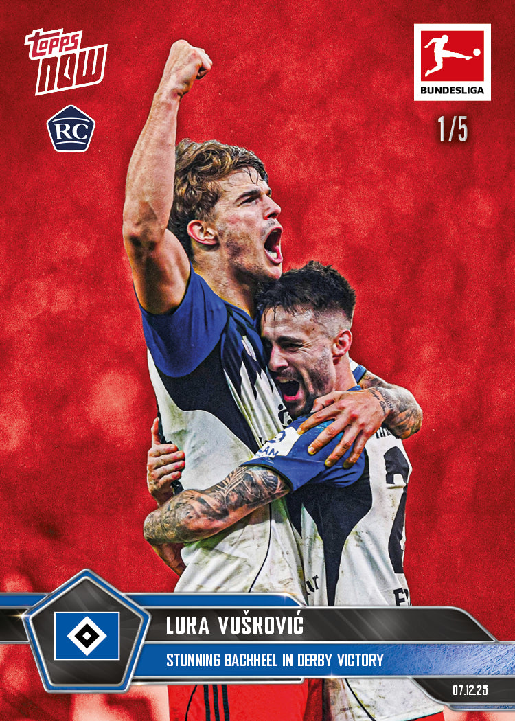 Luka Vušković - 2025-26 Bundesliga Topps NOW - Card 77 - PR: 2334 - Image 3