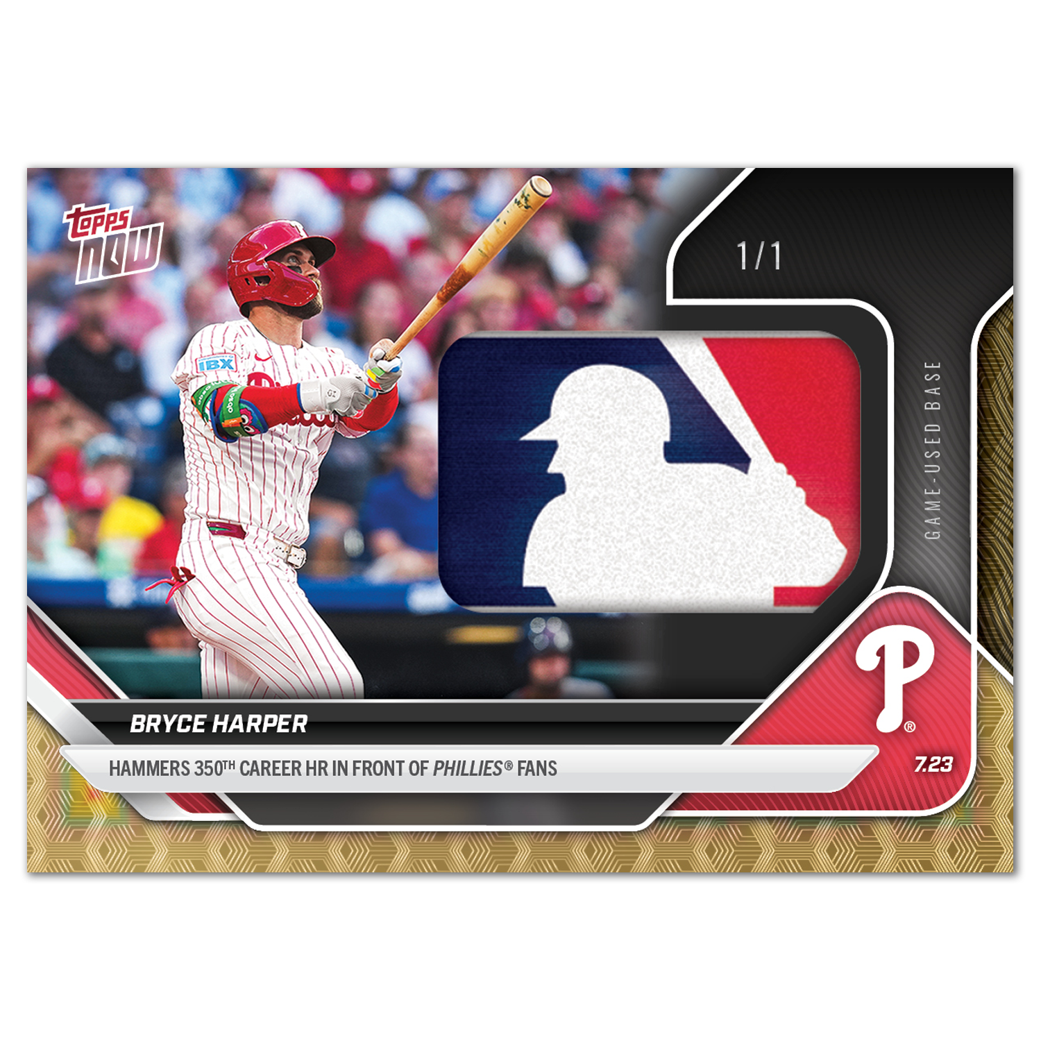 Bryce Harper - 2025 MLB Topps NOW - Card 459 - LOOK FOR RELICS - PR: 4049 - Image 2
