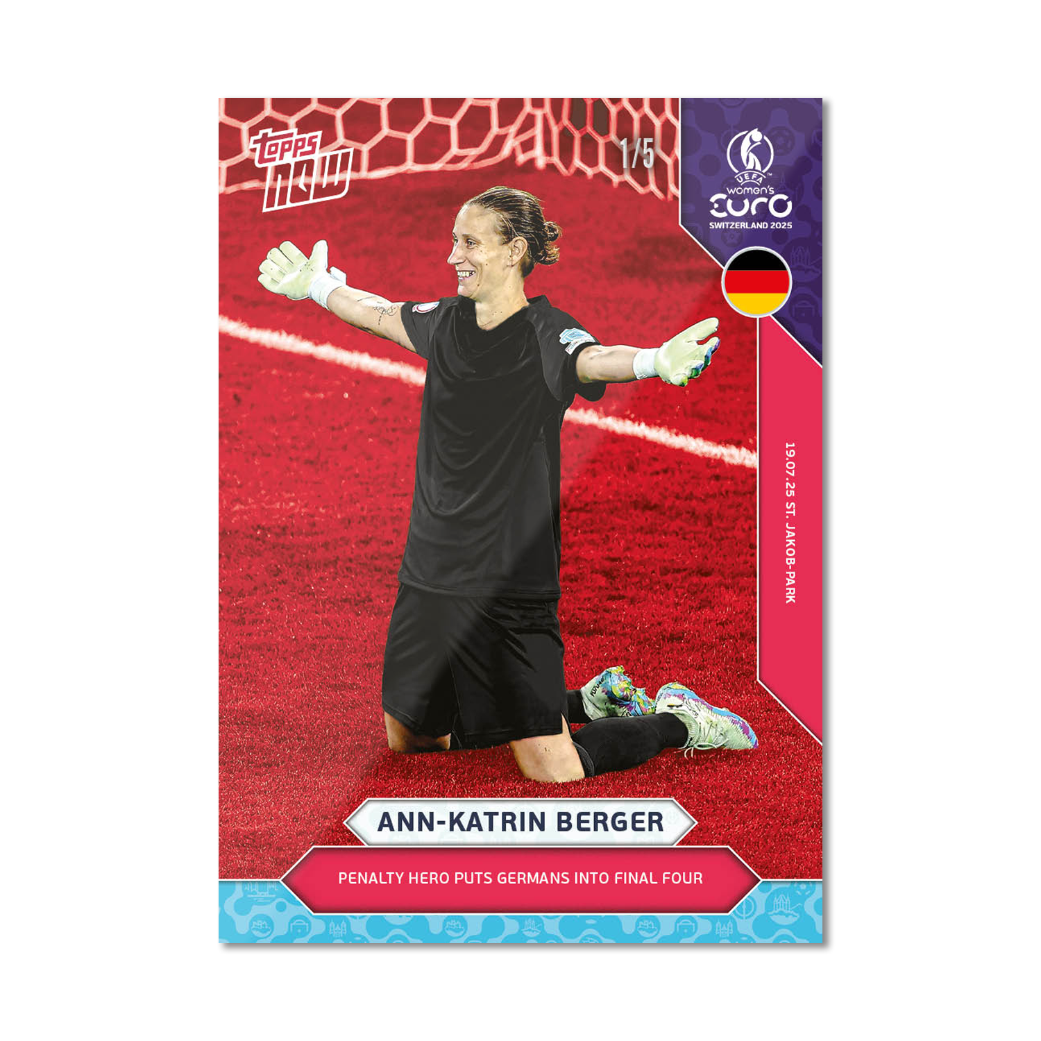 Ann-Katrin Berger - UEFA Women’s EURO 2025™ Topps NOW - Card 24 - PR: 234 - Image 3