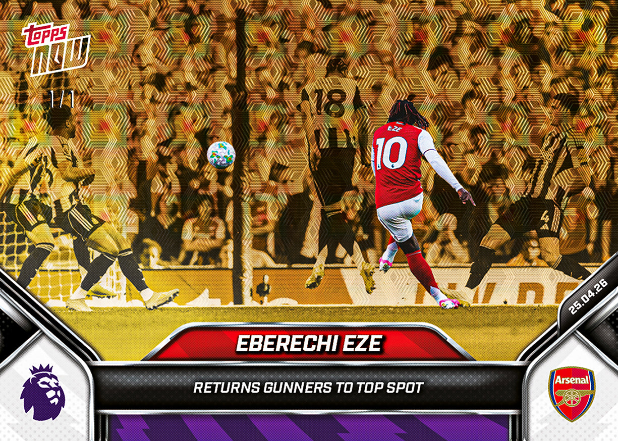 Eberechi Eze - 2025-26 Premier League Topps NOW - Card 183 - PR: 875 - Image 2