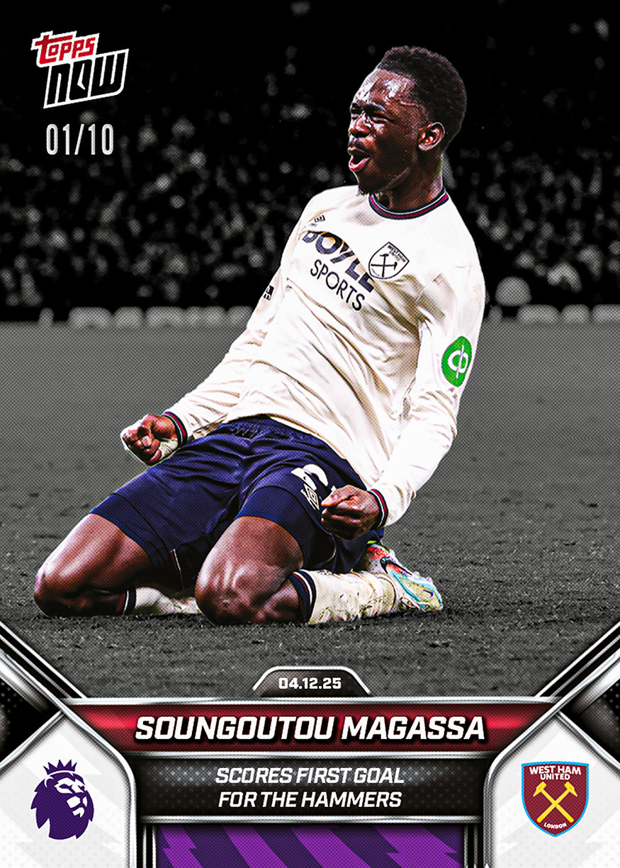 Soungoutou Magassa - 2025-26 Premier League Topps NOW - Card 74 - PR: 178 - Image 4