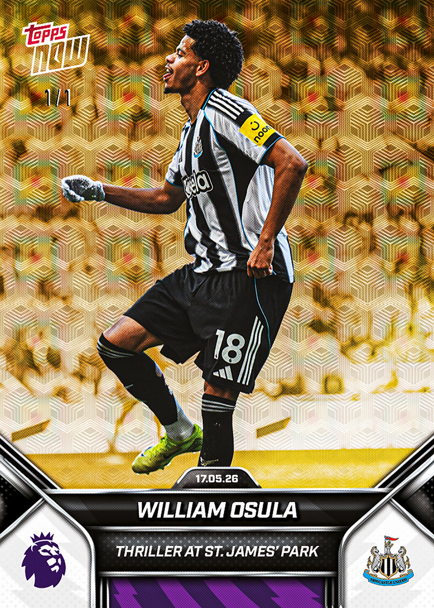 Alternative view of William Osula - 2025-26 Premier League Topps NOW - Card 194 - PR: 668