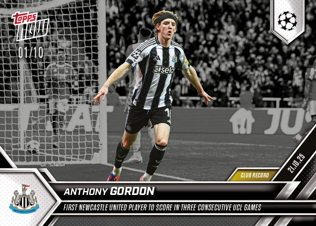 Anthony Gordon - 2025-26 UCL Topps NOW - Card 35 - PR: 294 - Image 4